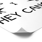 Hey Cancer F Funny Cat Middle Finger For Men Women Poster (Ecke)