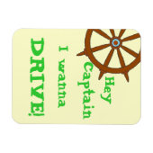 Hey Captain Humore Yellow Magnet (Horizontal)