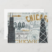 Hey Chicago Vintag Postkarte (Vorne/Hinten)