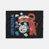 Hey Chicago Whadya sagen Baseball und Hot Dog 4. Fleecedecke (Vorderseite (Horizontal))