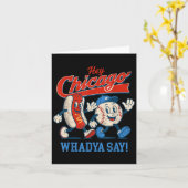 Hey Chicago Whadya sagen Baseball und Hot Dog 4. Karte (Gelbe Blume)