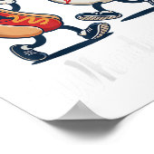 Hey Chicago Whadya Say Funny Baseball Hot Dog 4. Poster (Ecke)