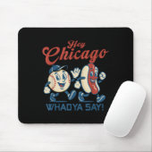 Hey Chicago Whadya Say Hot Dog Baseball Graphic Mousepad (Mit Mouse)