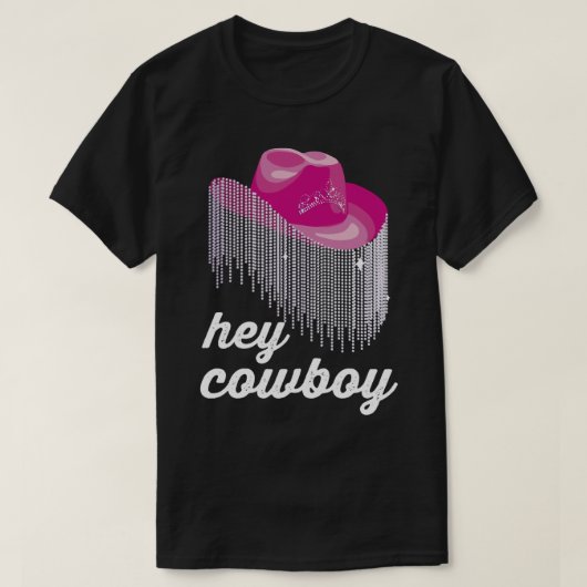 Hey Cowboy Funny Cowgirl Hat T-Shirt (Design vorne)