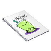 Hey Cu-Tea Funny Boba Tea Pun Notizblock (Rechte Seite)