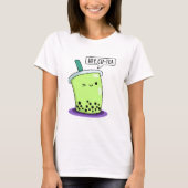 Hey Cu-Tea Funny Boba Tea Pun T-Shirt (Vorderseite)