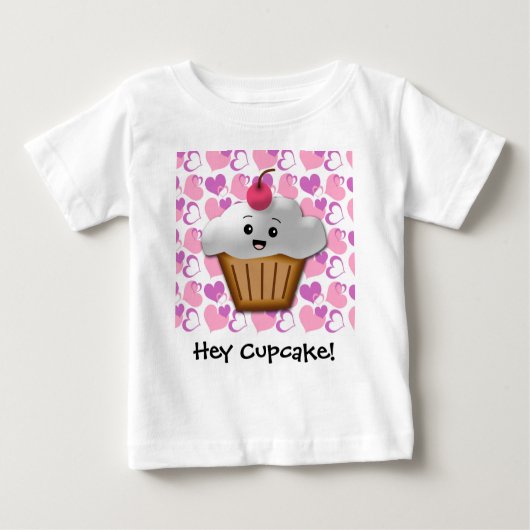 Hey Cupcake Niedlich Kawaii Baby Baby T-shirt (Vorderseite)