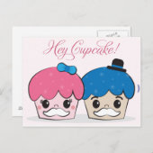 Hey Cupcake Postcard Postkarte (Vorne/Hinten)