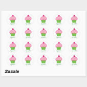 hey cupcake! runder aufkleber (Blatt)