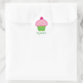 hey cupcake! runder aufkleber (Tasche)