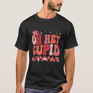 Hey Cupid Retro Groovy Valentine's Day Couple M T-Shirt