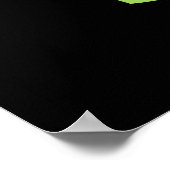 Hey CuTea Funny Boba Tea Pun Dark BG Poster (Ecke)