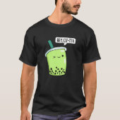 Hey CuTea Funny Boba Tea Pun Dark BG T-Shirt (Vorderseite)