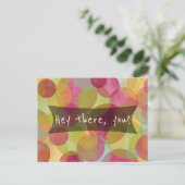 Hey, da! Friendly Red Yellow Orange Green Postkarte (Stehend Vorderseite)