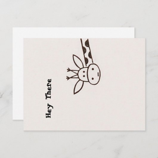 Hey da Giraffe Postkarte (Vorne/Hinten)