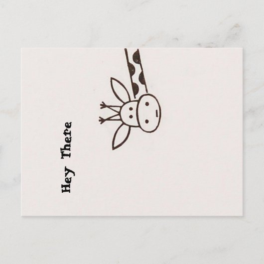Hey da Giraffe Postkarte (Vorderseite)