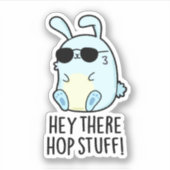 Hey da Hop Stuff Funny Hot Rabbit Pub Aufkleber (Vorderseite)