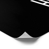 Hey da Hop Stuff Funny Hot Rabbit Pub Dark BG Poster (Ecke)