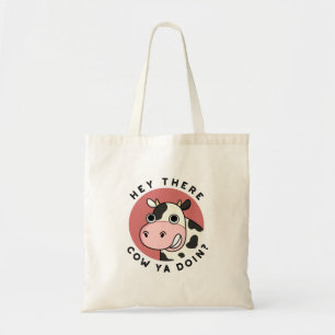 Hey Da ist Cow Ya Doin Funny Animal Pub Tragetasche