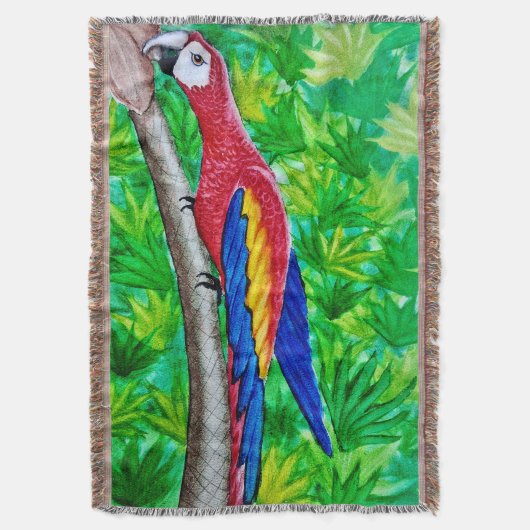 Hey, da ist ein Scarlet-Ara in diesem Baum! Decke (Vorderseite Vertikal)