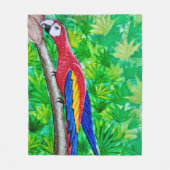 Hey, da ist ein Scarlet-Ara in diesem Baum! Fleecedecke (Vorderseite)