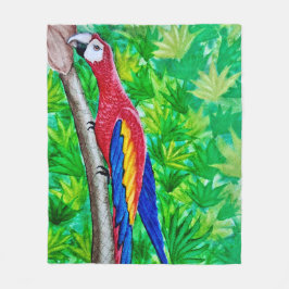 Hey, da ist ein Scarlet-Ara in diesem Baum! Fleecedecke
