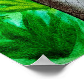 Hey, da ist ein Scarlet-Ara in diesem Baum! Poster (Ecke)