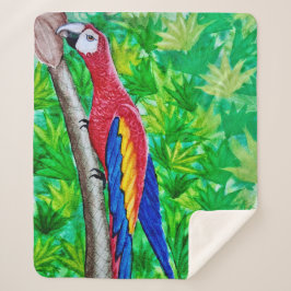 Hey, da ist ein Scarlet-Ara in diesem Baum! Sherpadecke