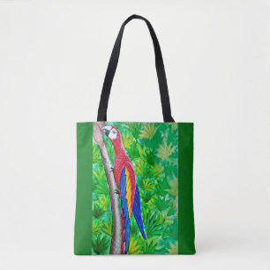 Hey, da ist ein Scarlet-Ara in diesem Baum! Tasche