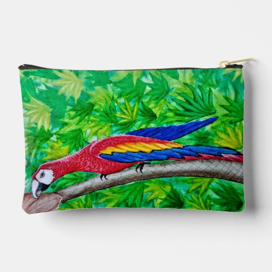 Hey, da ist ein Scarlet-Ara in diesem Baum! Zubehörtasche (Rückseite)