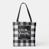 Hey Da Pumpkin Black Halloween Buffalo Kariert Tasche (Rückseite)