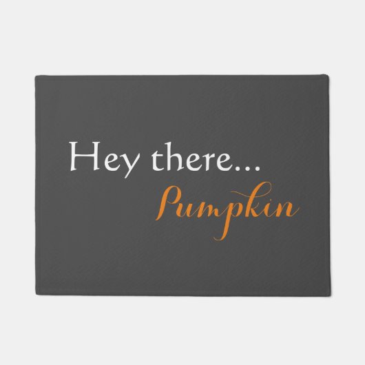 Hey da Pumpkin Grau Fußmatte (Vorderseite)