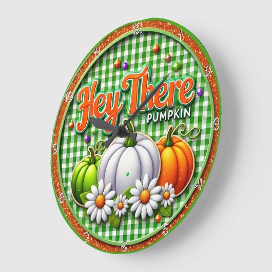Hey Da Pumpkin Große Wanduhr (Winkel)