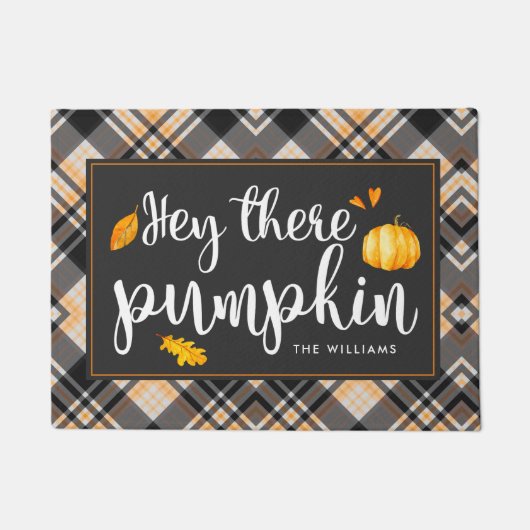 Hey Da Pumpkin | Personalisiert Fall Doormat Fußmatte (Vorderseite)