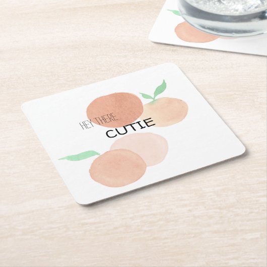 Hey Da Süsse Orange Rechteckiger Pappuntersetzer (angewinkelt)