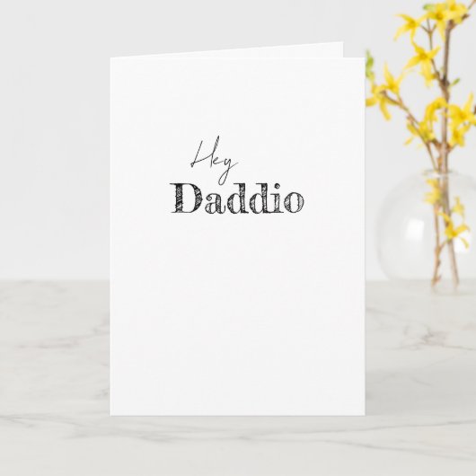 Hey Daddio FROHEN VATERTAG Modern Karte (Gelbe Blume)