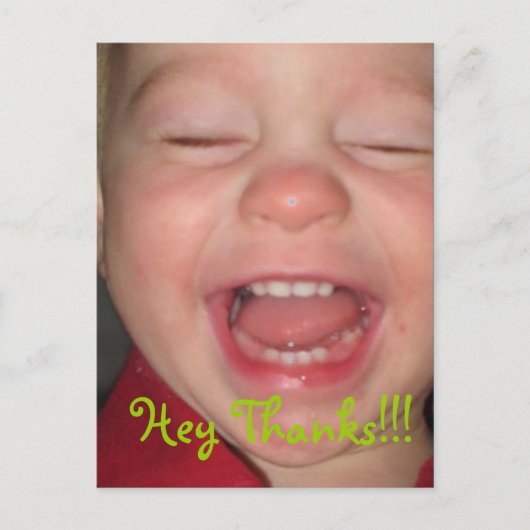 Hey, danke! postkarte (Vorderseite)