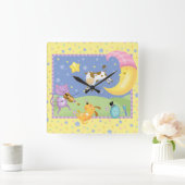 Hey Diddle Diddle Baby Wall Clock Quadratische Wanduhr (Zuhause)