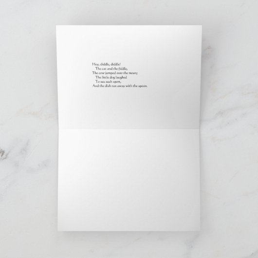 Hey Diddle Diddle die Katze und den Fiddle Rhyme Karte (Innenseite)