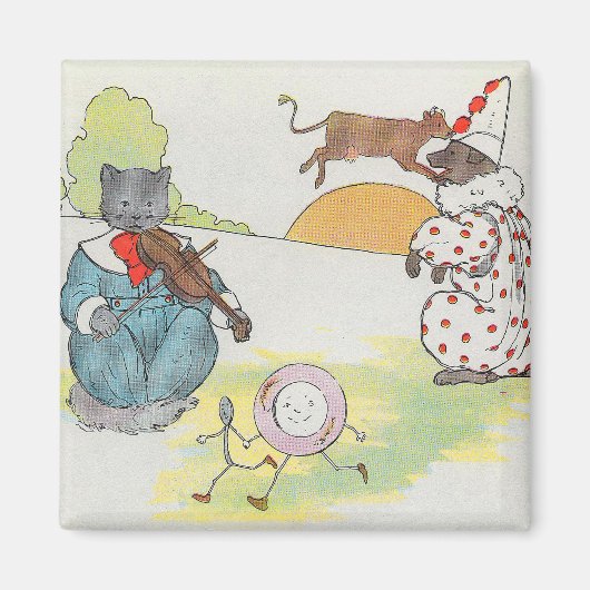 Hey Diddle Diddle die Katze und den Fiddle Rhyme Magnet (Vorne)