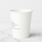 Hey Diddle Diddle die Katze und den Fiddle Rhyme Pappbecher (Rückseite)