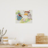 Hey Diddle Diddle die Katze und den Fiddle Rhyme Poster (Küche)