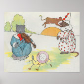 Hey Diddle Diddle die Katze und den Fiddle Rhyme Poster (Vorne)