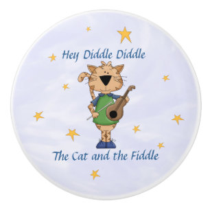 Hey Diddle Diddle - Die Katze und die Fiddle Cera Keramikknauf