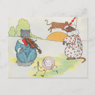 Hey, diddle, diddle! Die Katze und die Fiedel Postkarte