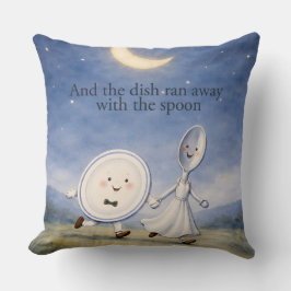 Hey Diddle Diddle Dish and Spoon Pillow Kissen