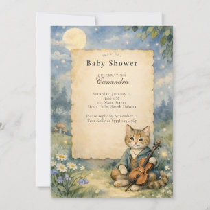 Hey Diddle Diddle Katze & Geige Baby Shower Einladung