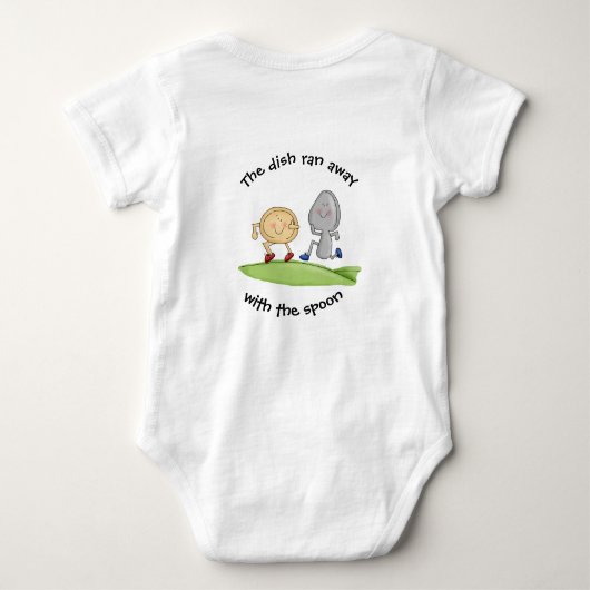 Hey Diddle Diddle, Katze und Fiddle Baby Strampler (Rückseite)