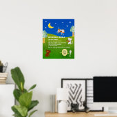 Hey Diddle Diddle Kinderreim-Klassenzimmerposter Poster (Heimbüro)