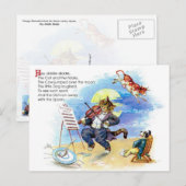 Hey Diddle Diddle Kinderreim Postkarte (Vorne/Hinten)